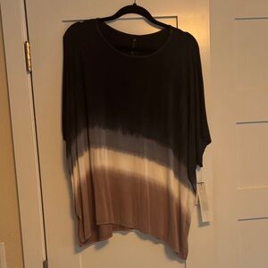 Elegant Ombre Tunic in Black and Brown